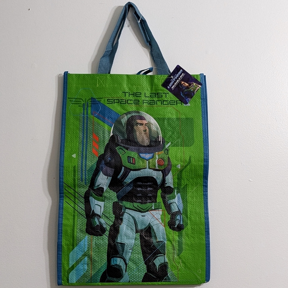 Disney Pixar Buzz Lightyear The Last Space Ranger Reusable Tote Bag, NWT